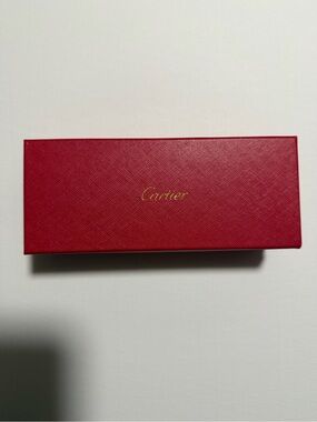 Cartier Red Watch Box with Gold Logo
